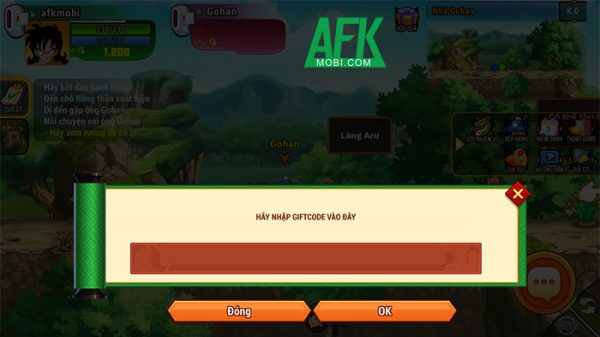 Tổng hợp gift code game Ngọc Rồng Awaken – NRO 2025 mới nhất trong tháng afkmobi giftcodengocrongawaken 1jpg