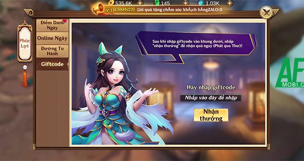 Tổng hợp gift code game Thần Kiếm Kỳ Thư mới nhất trong tháng afkmobi giftcodethankiemkythu 1jpg