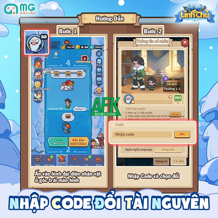 Tổng hợp gift code game Tiểu Tuyết Lĩnh Chủ mới nhất trong tháng 0