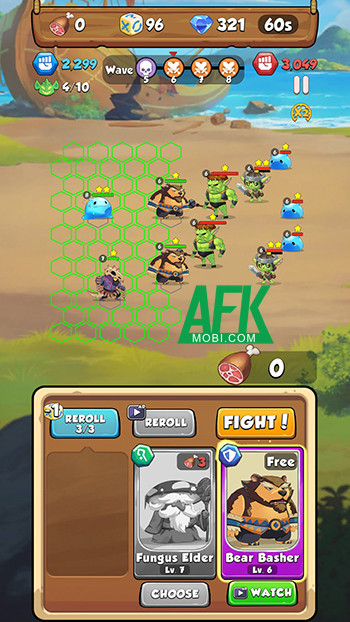 Gầy dựng trận hình yêu tinh chiến đấu với con người tại game Goblin Attack: PvE AutoBattler 2