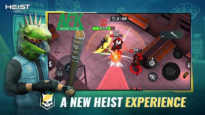 Thực hiện những phi vụ cướp đầy táo bạo trong game Heist-Ops: Top-down Shooter 1