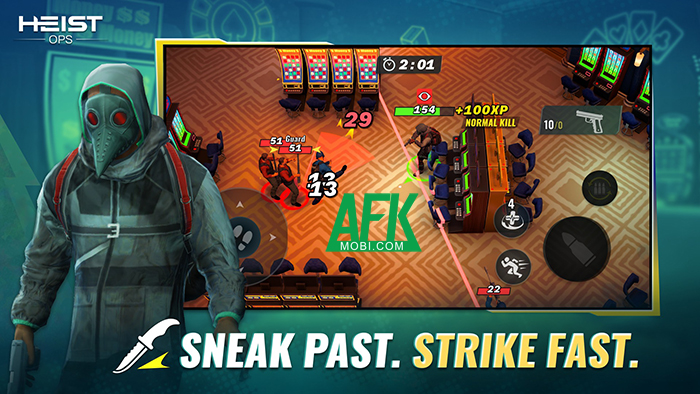 Thực hiện những phi vụ cướp đầy táo bạo trong game Heist-Ops: Top-down Shooter 2