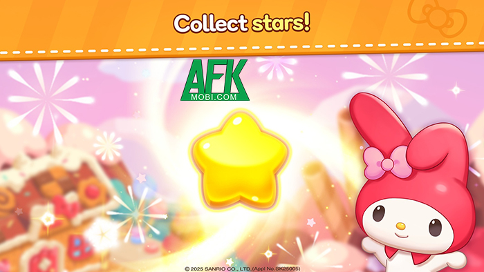 Xây dựng lại ngôi làng đổ nát trong game casual giải đố match-3 Hello Kitty Friends Match 3