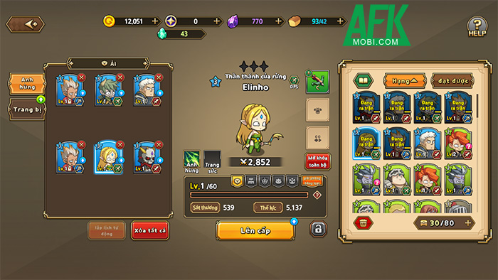 Tập hợp đội anh hùng của bạn khi vào vai một lãnh chúa trẻ trong game Heroes & Gear? Yoink! 4