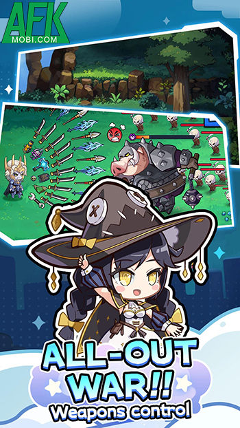 Trang bị nhiều vũ khí khác nhau cho anh hùng của bạn sử dụng chống kẻ thù tại Hexa Warrior 0