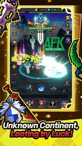 Bắt đầu hành trình chiến đấu phát triển nhàn rỗi trong game Hidden Heroes: Fortune Dungeon 0