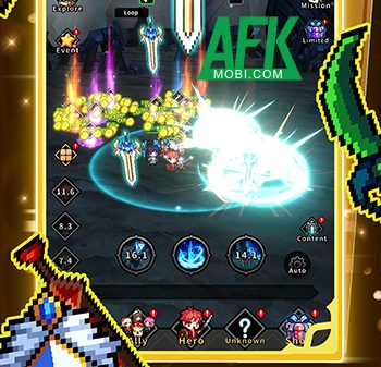 Bắt đầu hành trình chiến đấu phát triển nhàn rỗi trong game Hidden Heroes: Fortune Dungeon afkmobi hiddenheroesfortunedungeon 1jpg