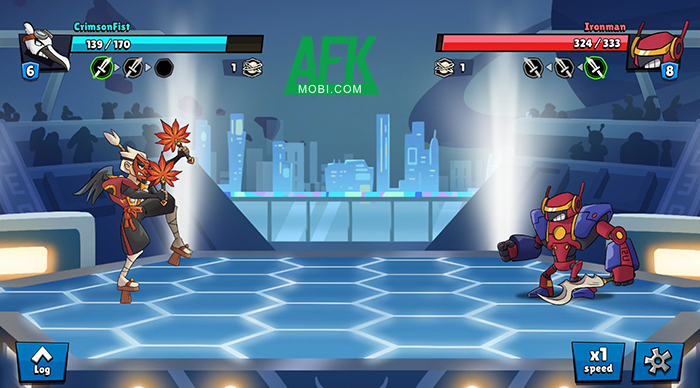 Phát triển đấu sĩ của mình qua những trận đối kháng tự động tại game House of Wardians 0