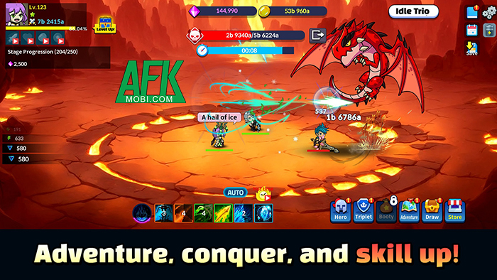 Idle Trio mời game thủ phát triển bộ tam anh hùng của mình một cách nhàn rỗi 2 Idle Trio mời game thủ phát triển bộ tam anh hùng của mình một cách nhàn rỗi 2