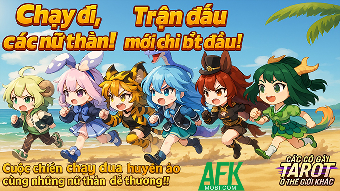 Isekai Tarot Girls cho bạn điều khiển những nữ thần dễ thương chạy vượt chướng ngại vật 0