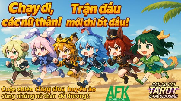 Isekai Tarot Girls cho bạn điều khiển những nữ thần dễ thương chạy vượt chướng ngại vật afkmobi isekaitarotgirls 1jpg
