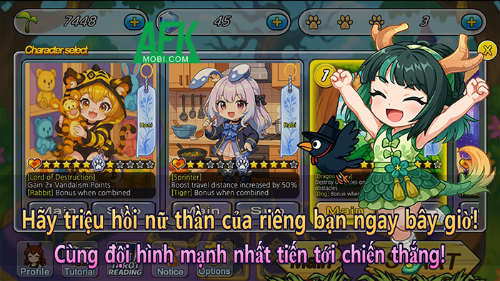 Isekai Tarot Girls cho bạn điều khiển những nữ thần dễ thương chạy vượt chướng ngại vật 1