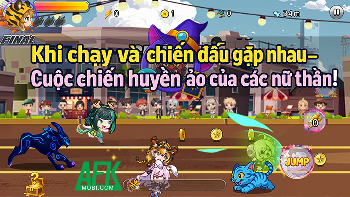 Isekai Tarot Girls cho bạn điều khiển những nữ thần dễ thương chạy vượt chướng ngại vật 2