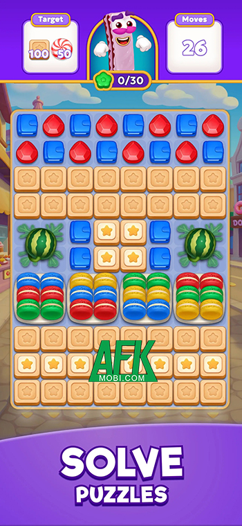 Khôi phục các địa danh cũ trong thế giới kẹo tại game giải đố match-3 Jolly Match 1