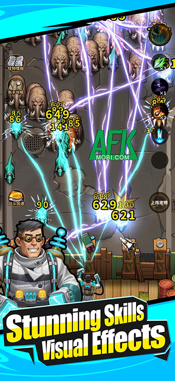 Phòng thủ trước nhiều thế lực thù địch khác nhau trong game Jurassic Rogue 0