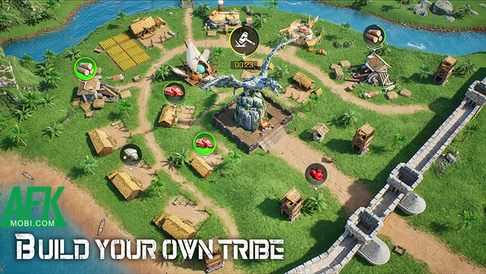 Xây dựng khu căn cứ của bạn trên một hòn đảo khủng long tại game Jurassic War Survival 2