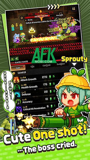 Cùng cô nàng vệ binh cầm súng tiêu diệt bọn quái vật trong game Just One Shot: Idle RPG 2