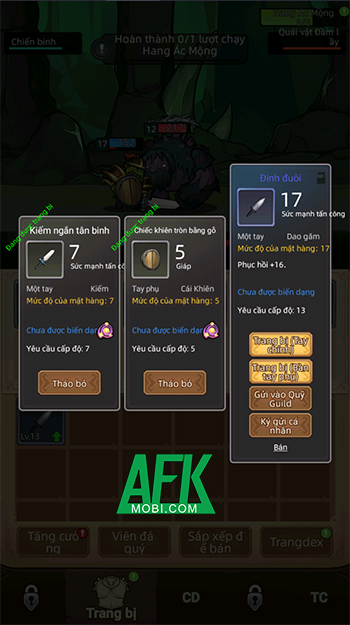 Legend Clash: Dungeon Warriors cho game thủ phát triển chiến binh tộc Orc của mình 2