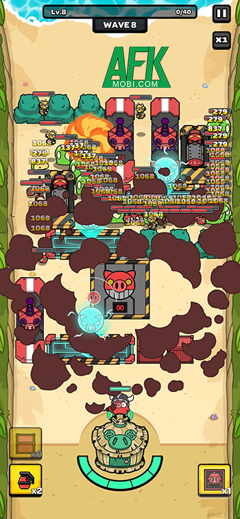 Cùng chú lợn đỏ phòng thủ trước bọn kẻ thù trong game Little Piggy Defense 0