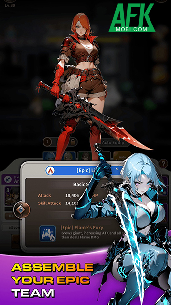 Bắt đầu công cuộc phát triển cô nàng thợ săn trong game nhàn rỗi LOK Hunters 2