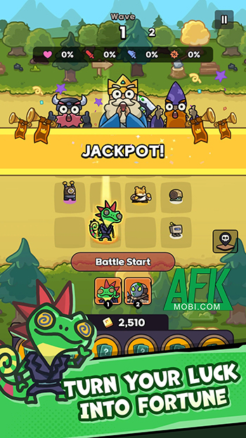 Lucky Offense cho game thủ dùng sự may mắn để gầy dựng đội hình chống lại các đợt quái vật 0