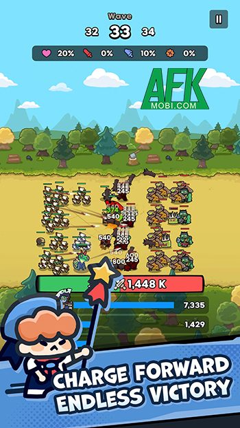 Lucky Offense cho game thủ dùng sự may mắn để gầy dựng đội hình chống lại các đợt quái vật 1