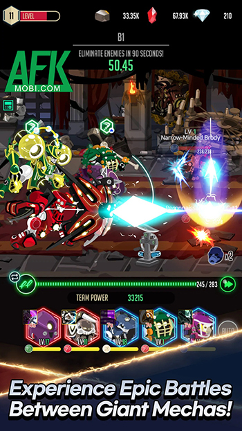 Tập hợp đội cỗ máy chiến đấu của bạn tại game nhàn rỗi Mechanic War: Idle RPG 3