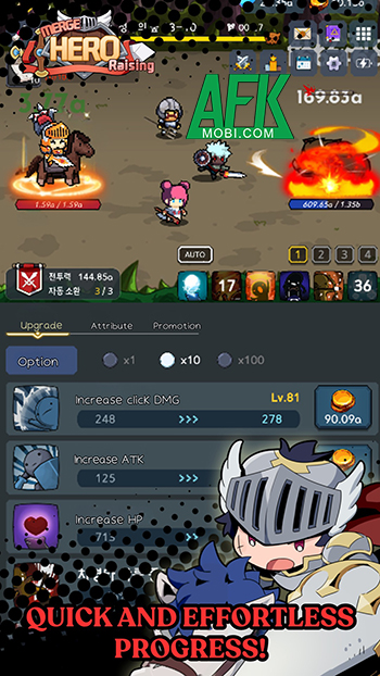 Hợp nhất các anh hùng để không ngừng phát triển chống lại quái vật trong Merge Hero: Raising 2 Hợp nhất các anh hùng để không ngừng phát triển chống lại quái vật trong Merge Hero: Raising 2