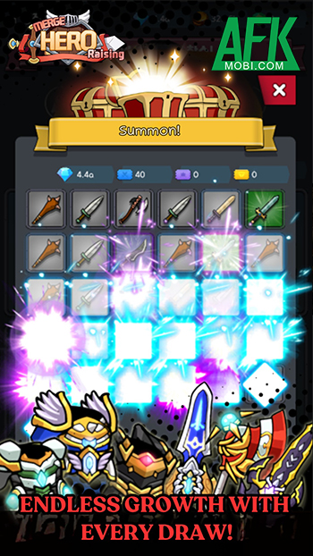 Hợp nhất các anh hùng để không ngừng phát triển chống lại quái vật trong Merge Hero: Raising 3 Hợp nhất các anh hùng để không ngừng phát triển chống lại quái vật trong Merge Hero: Raising 3