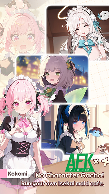 Điều hành quán cà phê cùng các cô nàng phục vụ hầu gái tại game Merge Maid Cafe - Isekai Story 1