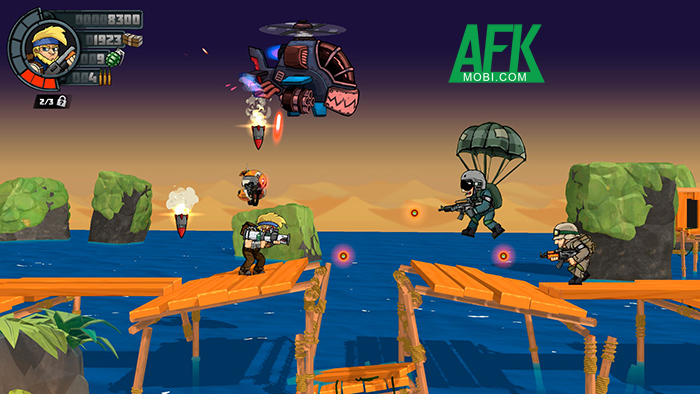 Metal Soldiers 4 game hành động bắn súng đi cảnh được lấy cảm hứng từ series Metal Slug 1