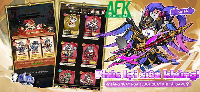Miêu Đế Tam Quốc game thẻ tướng idle chủ đề Tam Quốc kết hợp mèo cập bến Việt Nam 2