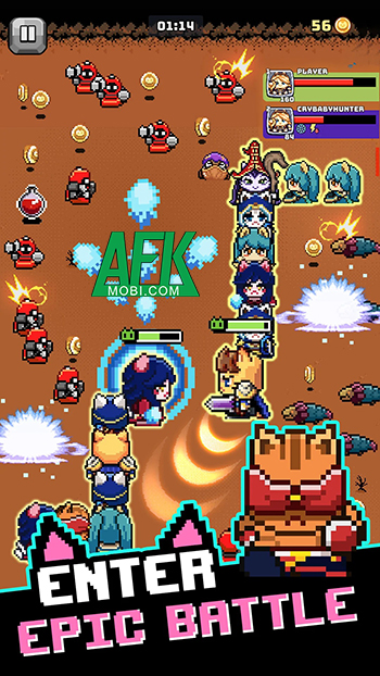 Điều khiển đoàn anh hùng mèo của mình chiến đấu sinh tồn trong Nimble Cats: Last Survival 1
