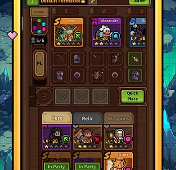 Trực tiếp chỉ huy tổ đội anh hùng chiến đấu trong game chiến thuật Pixel Legend: Hero City afkmobi pixellegendherocity 1jpg