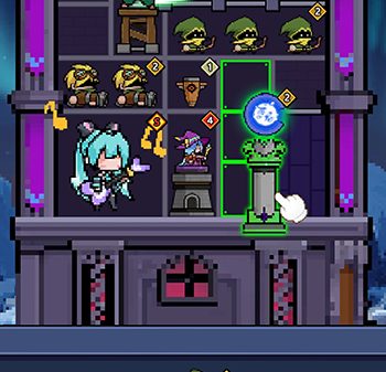 Thiết lập tòa tháp của bạn để phòng thủ trước các đợt kẻ thù trong game Pixel Mage TD afkmobi pixelmagetd 1jpg