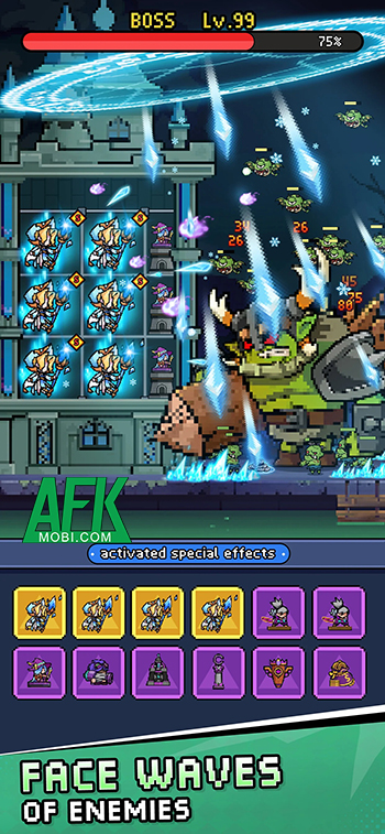 Thiết lập tòa tháp của bạn để phòng thủ trước các đợt kẻ thù trong game Pixel Mage TD 1