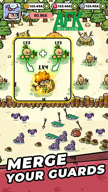 Bảo vệ bộ lạc trước các đợt động vật hoang dã trong game phòng thủ Pocket Defense 0