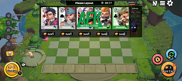 Poker Brawl game chiến thuật cờ tự động lấy chủ đề những quân bài Tây 1