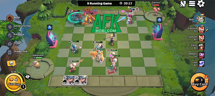 Poker Brawl game chiến thuật cờ tự động lấy chủ đề những quân bài Tây 3