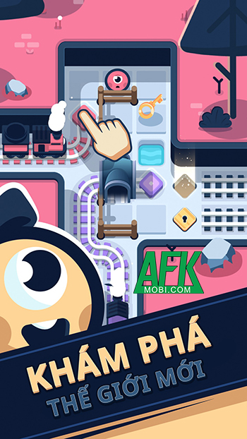 Vẽ đường ray cho tàu hỏa chạy tại game casual giải đố Rail Rescue: Puzzle Lines 0