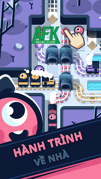 Vẽ đường ray cho tàu hỏa chạy tại game casual giải đố Rail Rescue: Puzzle Lines 2