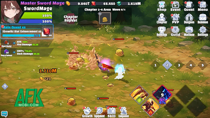 Nhập vai một nữ kiếm pháp sư trong game nhàn rỗi Raising Reincarnated SwordMage 0