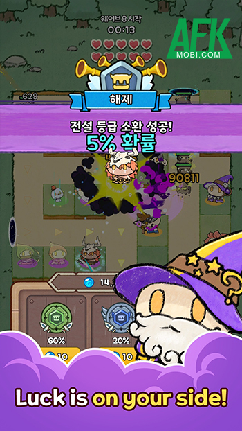 Triệu hồi các đơn vị một cách ngẫu nhiên để phòng thủ trong game Random Squad - TD 1