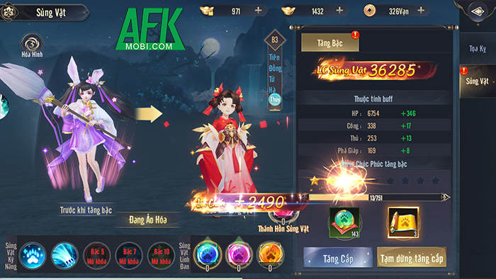 Trải nghiệm MMORPG tu tiên biến hình khá độc đáo tại tựa game Chiến Đế Mobile 8