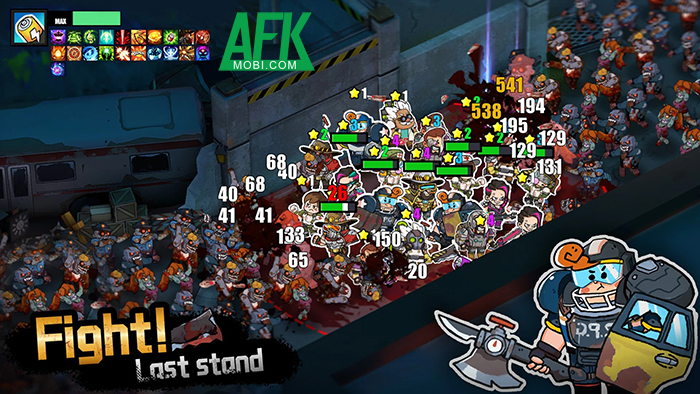 Run! Zombie Waves cho bạn điều khiển một tổ đội nhân vật chiến đấu với bọn xác sống 1