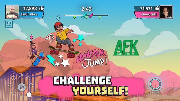 [Raybet] Tham gia vào những cuộc đua trượt ván vượt chướng ngại vật trong game Skate Crew afkmobi skatercrew 1