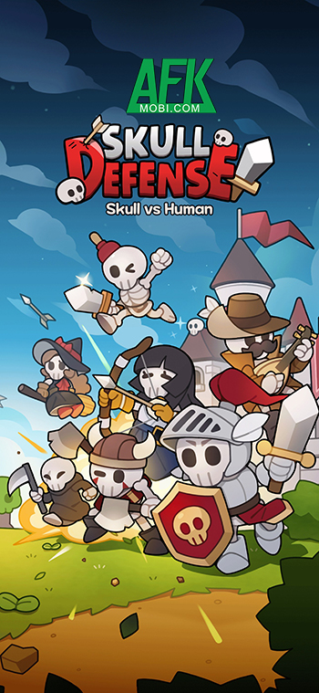 Dẫn dắt quân đoàn khô lâu chống lại kẻ thù nhân loại với game Skull Defense: Skeleton Battle 0