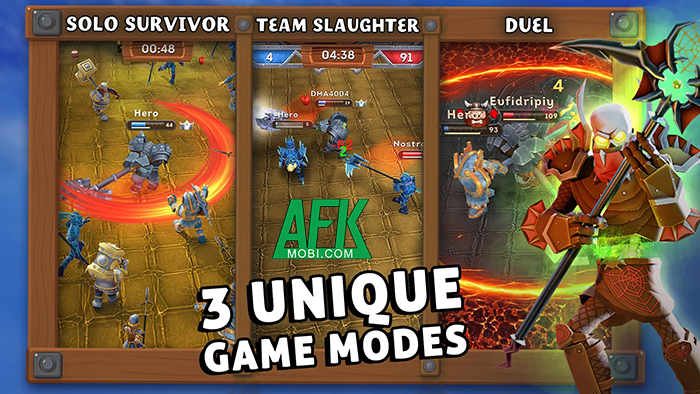 Chiến đấu bằng cách xoay vũ khí cận chiến trong game Slash Arena: PVP Battle Royale 4