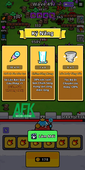 Quay máy đánh bạc để gia tăng khả năng phòng thủ trong game Spin Spin Defense 2