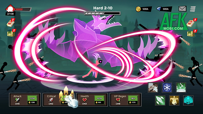 Phát triển anh hùng của bạn để đánh bại thế lực bóng tối trong Stickman vs Monster: Idle RPG 2 Phát triển anh hùng của bạn để đánh bại thế lực bóng tối trong Stickman vs Monster: Idle RPG 2